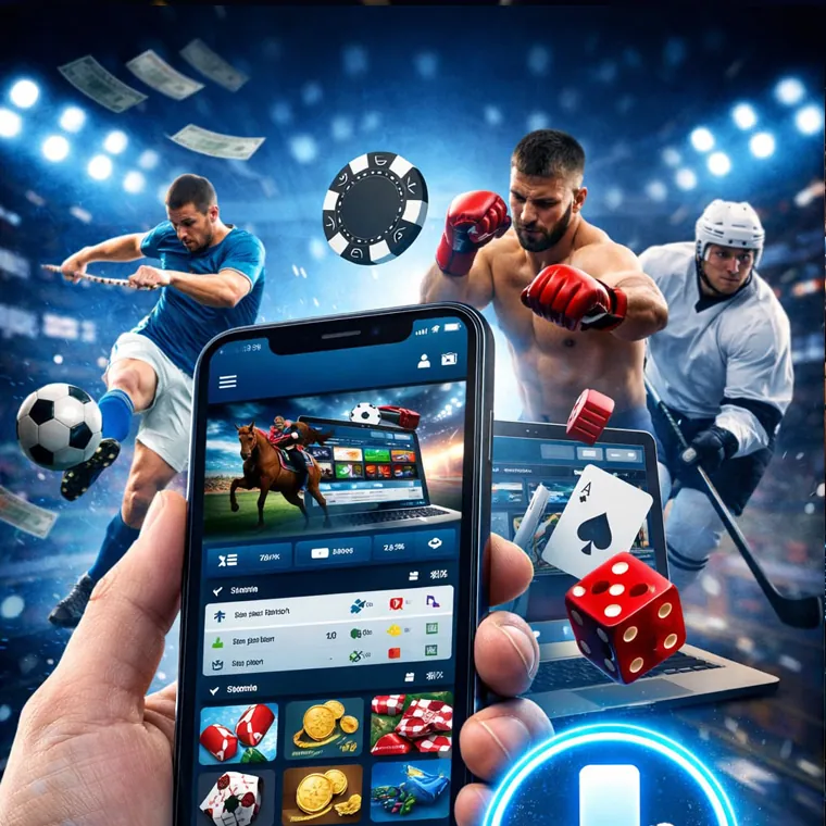 Sports betting interface with football match